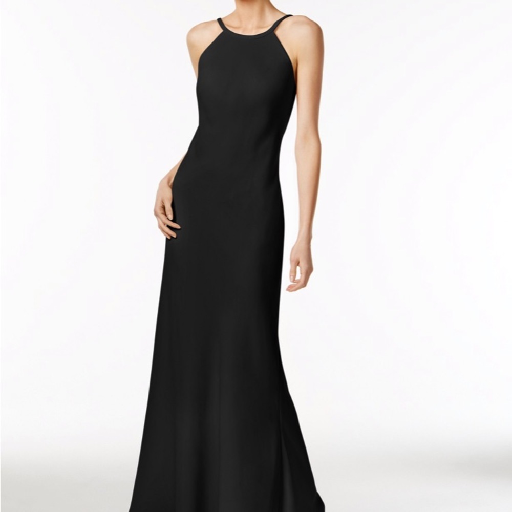 Elegant black minimalist Calvin Klein gown
